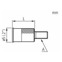 Plat meetelement, 4-48UNF D=0.2″, staal, inch