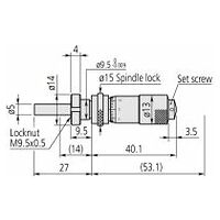 Micrometer Head, Small Standard Type 0-0,5″, Clamp Nut, Spi Lock, Rev Rea