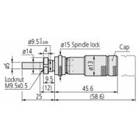 Micrometer Head Zero Adjustable 0-0,5″, Clamp Nut, Spi Lock, Rev Rea