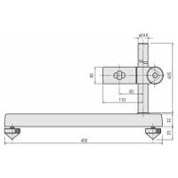 Držák proDigitální posuvné měřítko měřící plochy na drážkyový mikrometr 100-300 mm ocel/5-12″