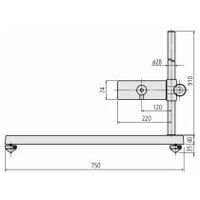 Support pour micromètres extérieurs, pour micromètres extérieurs 300-1000mm / 12-40 ″