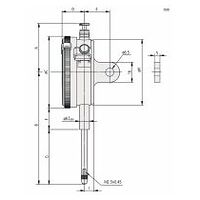 Messuhr, flacher Abschlussdeckel, ISO Ausführung Edelsteingelagert, Stoßgeschützt, 20 mm, 0,01 mm