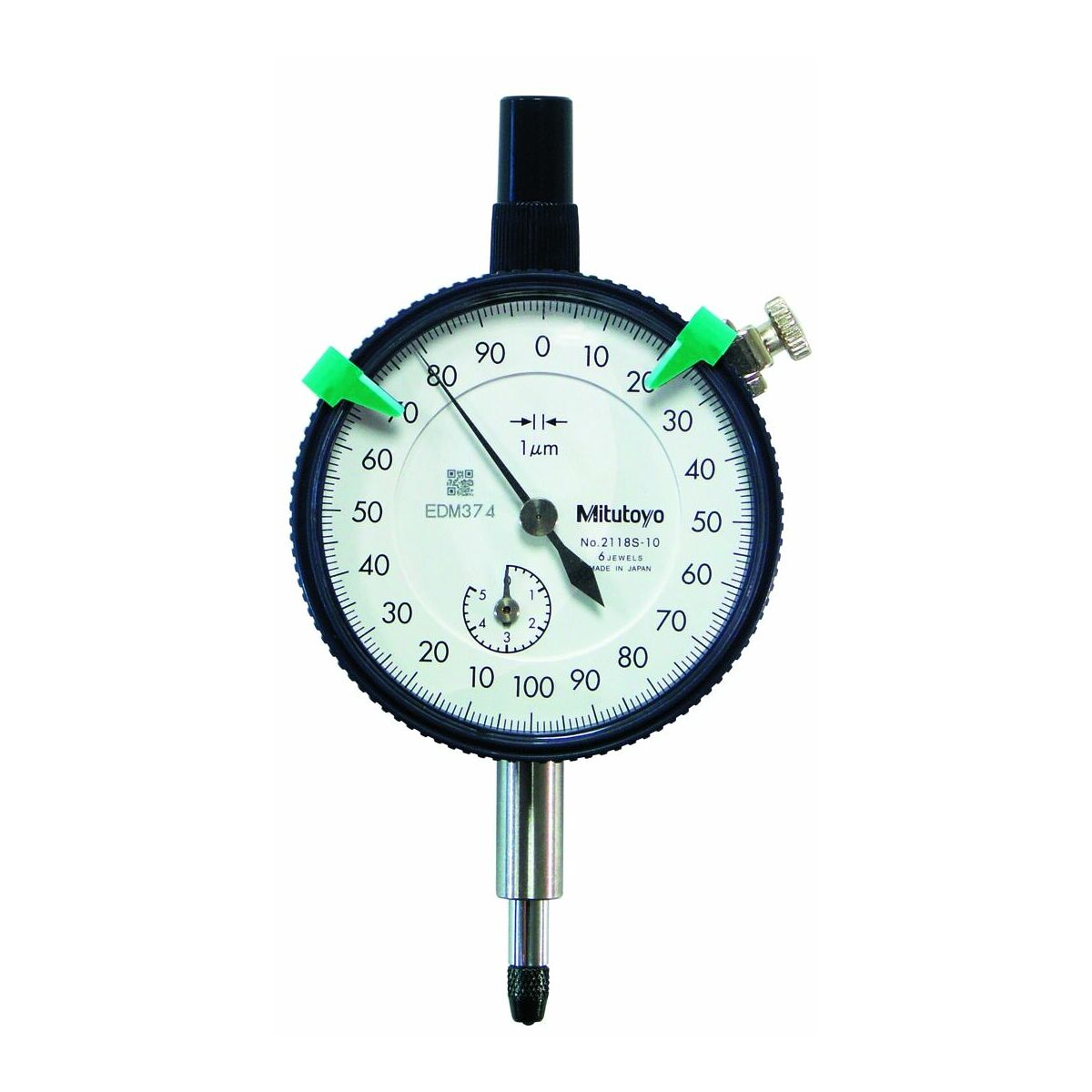 Reloj comparador, tapa plana, 5 mm, 0,001 mm, cojinetes de piedras preciosas