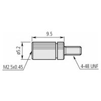 Adapter za merilni vložek za merilnike M2,5x0,45 do 4-48 UNF