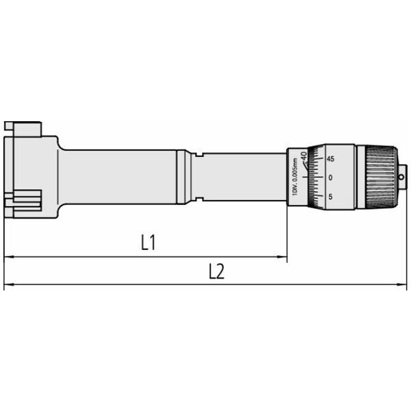 Micromètre intérieur 3 points Holtest, 100-125 mm, 0,005 mm