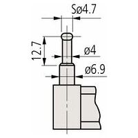 Digitale Bügelmessschraube für Rohrwanddickenmessungen, IP65, Zoll/Metrisch sphärischer Amboss/flache Spindel, 0-1″