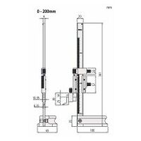 Medidor de altura analógico 0-8".