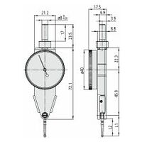 Fühlhebel, parallele Ausführung 0,2 mm, 0,002, 8 mm Schaft