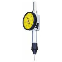 Indicator de testare cu cadran, tip mic 0,8 mm, 0,01 mm, ax D=4/8 mm, cu suport