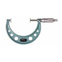 Bügelmessschraube für Zahnweitenmessungen mit gehärteten Stahltellern 3-4″, Teller=20 mm