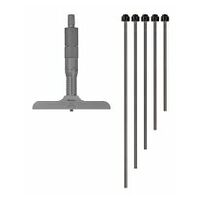 Depth Micrometer, Interchangeable Rods 0-6″, 4″ Base