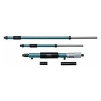Inside Micrometer, Interchangeable Rods 8-20″, with 3 Rods, Hardened Face