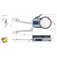Dispozitiv de măsurare a brațului sondei pentru măsurători interioare 2,4-3,2″, 0,0005″.