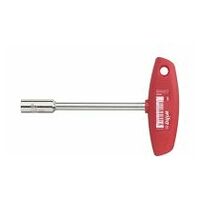 Nut driver with T-handle Internal square nickel-plated 6 mm x 157 mm