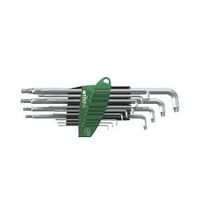 Stiftschlüssel Set im ProStar Halter Stubby TORX®-Kugelkopf 14 Teile Titansilber