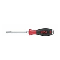 Screwdriver SoftFinish® Slotted with one-piece hexagonal blade and solid steel cap 3.5 mm x 75 mm