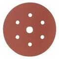 Paper velour-backed abrasive disc (A) 6 + 1 holes 180