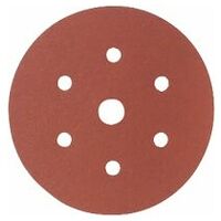 Paper velour-backed abrasive disc (A) 6 + 1 holes ⌀ 150 mm