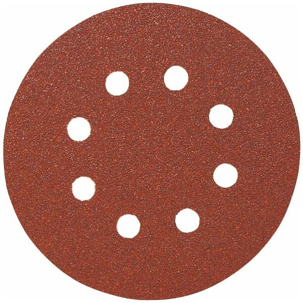 Velour paper abrasive disc (A) 8 holes Ø 125 mm 40