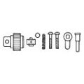 Spare parts assortment 1 inch