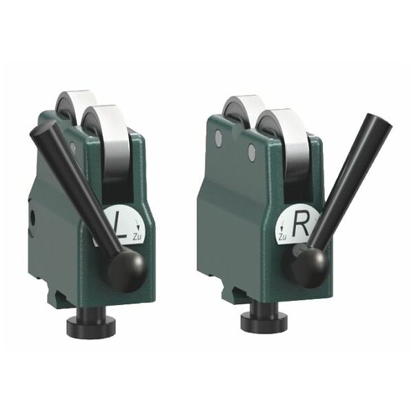 Pair of bench inspection rollers 50/75 mm