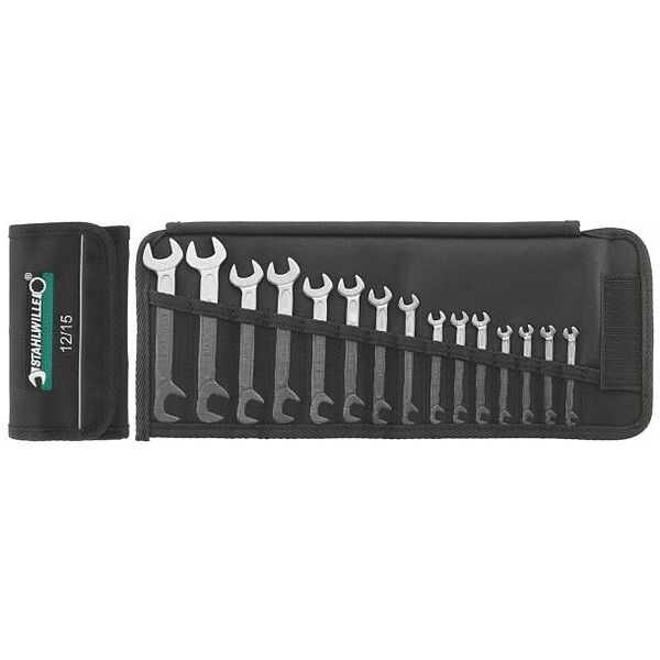 Small double open ended spanner set  15T