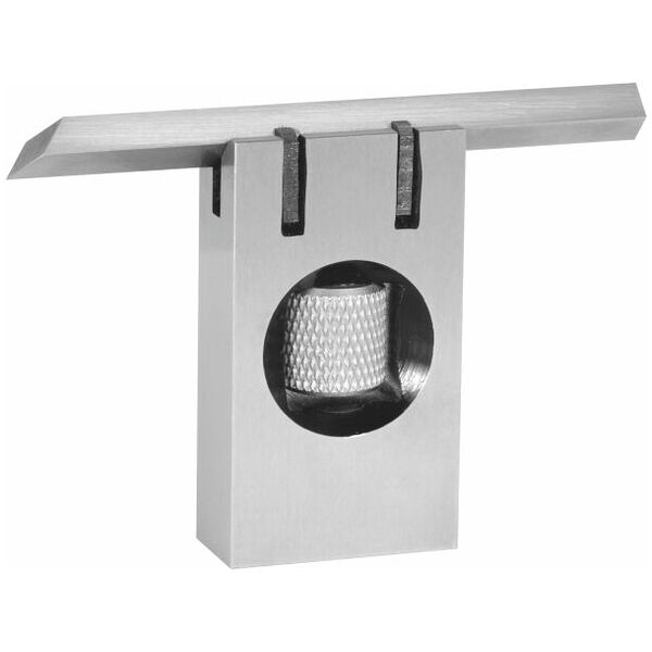 Bevelled square with axially sliding straight edge stainless, accuracy class 00