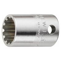 10 mm (3/8 ″) Inserto de llave de tubo con accionamiento estriado Ranura SW.3 / 8″ L.26,5 mm