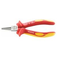 VDE round nose plier, short L.160mm Head Chrome-plated