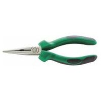 Snipe nose plier w.cutter (radio- or telephone pliers) L.200mm Head polished