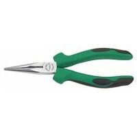 Snipe nose plier w.cutter (radio- or telephone pliers) L.200mm Head Chrome-plated