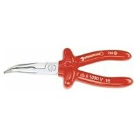 VDE snipe nose plier w.cutter (radio- or telephone pliers) L.160mm Head Chrome-plated