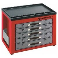 Caja de casetes CONVERTA rojo RAL 3020 combinable w.920; 922N; R 920