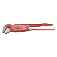 Cheie pentru țevi S-Maul, lăcuită roșu, lustruită, ½″ 12.7 mm