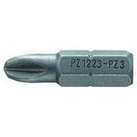 1/4″bit pro šrouby s křížovou hlavou PZ velikost 1 vnější šestihran C 6,3 L.25 mm