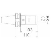 Ausgleichshalter DAH50HS/SK40MAS403BTø20