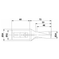 Burghiu cu plăcuțe amovibile KUB Quatron KUB-Q.2D.240.R.07-K32