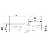 Burghiu cu plăcuțe amovibile KUB Quatron KUB-Q.2D.245.R.07-K32