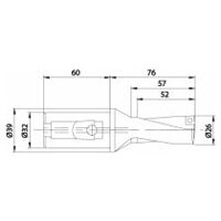 Burghiu cu plăcuțe amovibile KUB Quatron KUB-Q.2D.260.R.07-K32