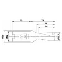 Burghiu cu plăcuțe amovibile KUB Quatron KUB-Q.2D.265.R.07-K32