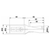 Burghiu cu plăcuțe amovibile KUB Quatron KUB-Q.2D.285.R.09-K32