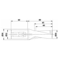 Burghiu cu plăcuțe amovibile KUB Quatron KUB-Q.2D.300.R.09-K32