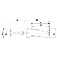 Burghiu cu plăcuțe amovibile KUB Quatron KUB-Q.2D.340.R.12-K32