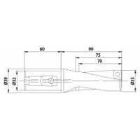 Wendeplattenbohrer KUB Quatron KUB-Q.2D.350.R.12-K32