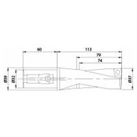 Wendeplattenbohrer KUB Quatron KUB-Q.2D.370.R.12-K32