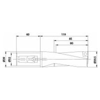 Wendeplattenbohrer KUB Quatron KUB-Q.2D.395.R.12-K32