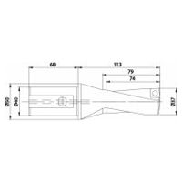 Burghiu de inserție KUB Quatron 40x68/37/74/R