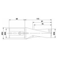 Wendeplattenbohrer KUB Quatron KUB-Q.2D.380.R.12-K40