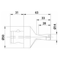 Wendeplattenbohrer KUB Quatron KUB-Q.2D.140.R.05-ABS50