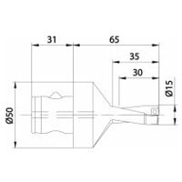 Wendeplattenbohrer KUB Quatron KUB-Q.2D.150.R.05-ABS50